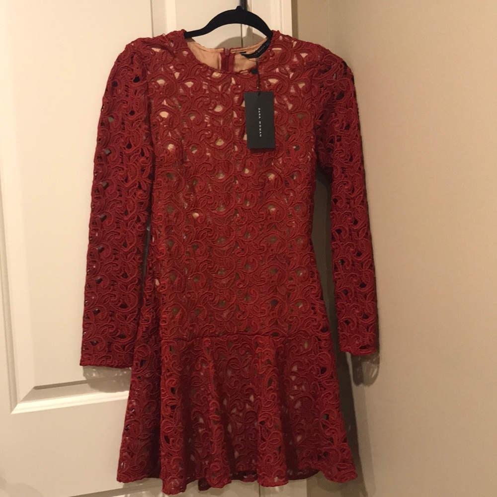 Maroon dress from ZARA